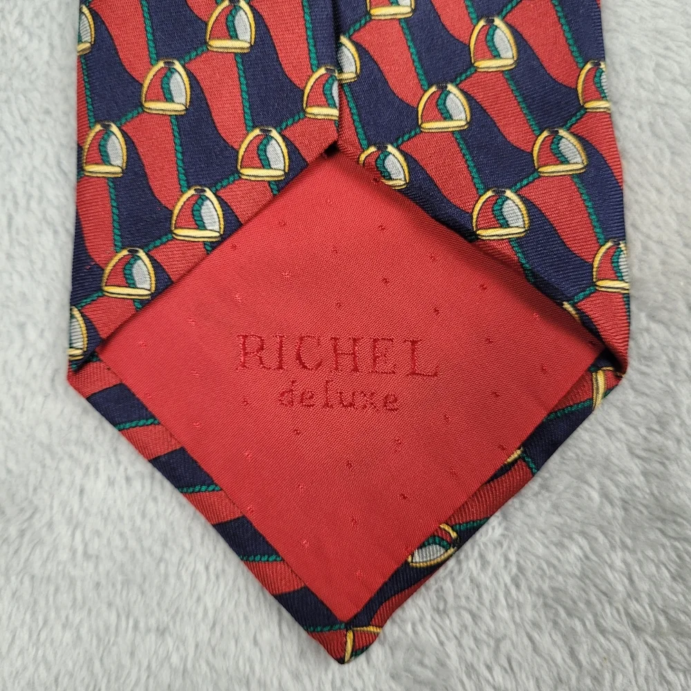 Richel Tie 100% Silk Equestrian Stirrup Iron Made In Spain
